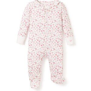 Petite Plume Baby's Pima Ruffle Collar Romper in Dorset Floral